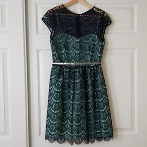 Navy Blue Lace Dress